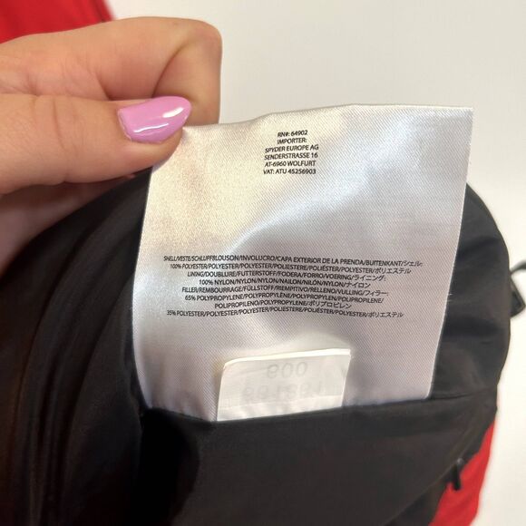 Spyder Ladies Vest Size 8 Full Zip-up Red Black Solid Casual Fall Winter Warm - Picture 14 of 16